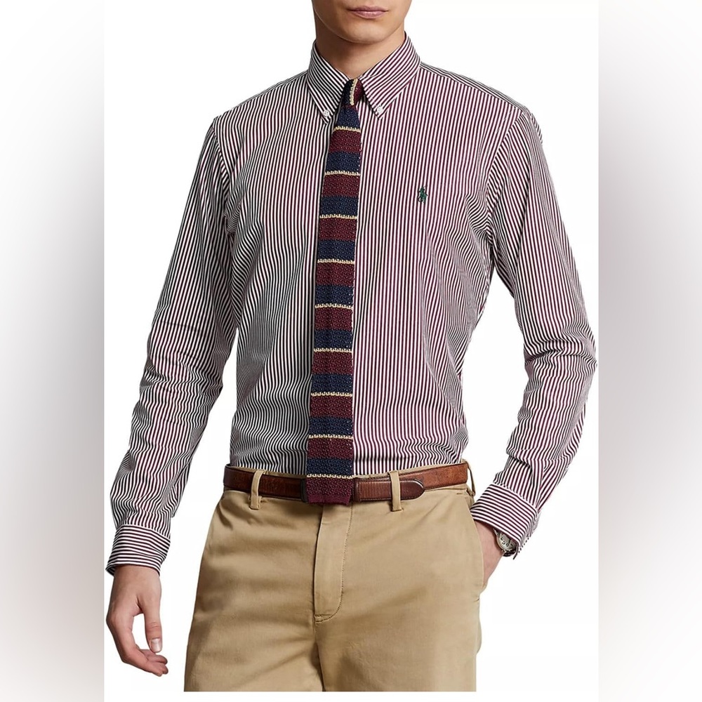Ralph Lauren Men’s medium 15 1/2” slim fit dressy button down shirt